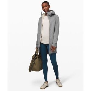 Lululemon Scuba Sherpa Grey Hoodie Long Reversible Jacket 6